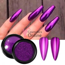 Pigment Metalic Mirror Effect pentru Gel UV sau Acril, NADP014HH Lavander + 2 aplicatoare